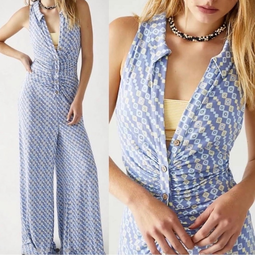 Free People Shayla Halter Jumpsuit Size S